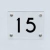Hausnummernschild 15 - Hausnummer aus Acryl