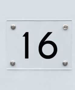 Hausnummernschild 16 - Hausnummer aus Acryl