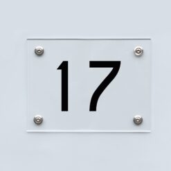 Hausnummernschild 17 - Hausnummer aus Acryl