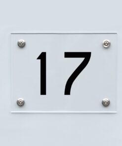 Hausnummernschild 17 - Hausnummer aus Acryl