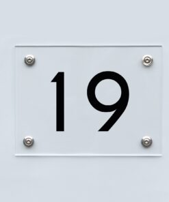 Hausnummernschild 19 - Hausnummer aus Acryl