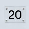 Hausnummernschild 20 - Hausnummer aus Acryl