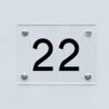 Hausnummernschild 22 - Hausnummer aus Acryl
