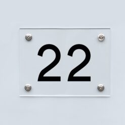 Hausnummernschild 22 - Hausnummer aus Acryl