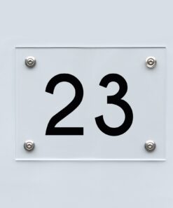 Hausnummernschild 23 - Hausnummer aus Acryl