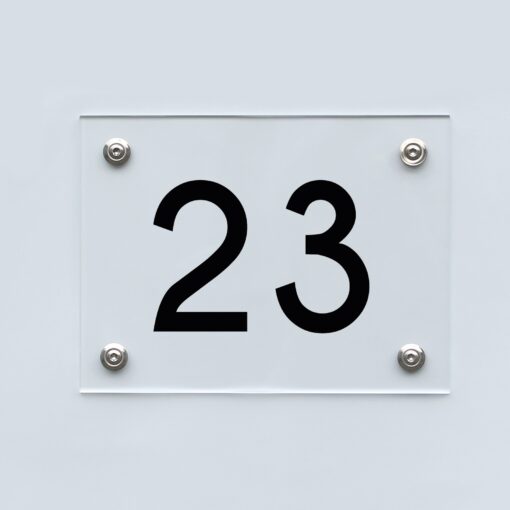 Hausnummernschild 23 - Hausnummer aus Acryl