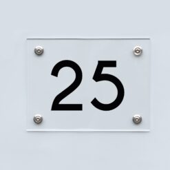 Hausnummernschild 25 - Hausnummer aus Acryl