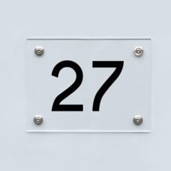 Hausnummernschild 27 - Hausnummer aus Acryl