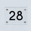 Hausnummernschild 28 - Hausnummer aus Acryl