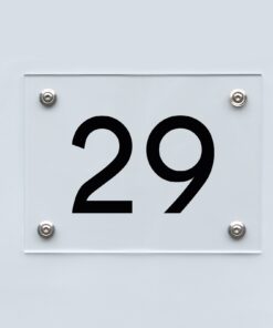 Hausnummernschild 29 - Hausnummer aus Acryl