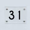 Hausnummernschild 31 - Hausnummer aus Acryl