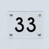 Hausnummernschild 33 - Hausnummer aus Acryl