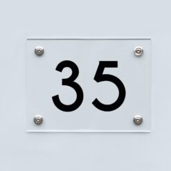 Hausnummernschild 35 - Hausnummer aus Acryl