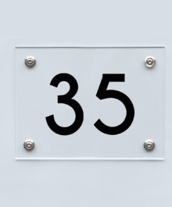 Hausnummernschild 35 - Hausnummer aus Acryl