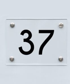 Hausnummernschild 37 - Hausnummer aus Acryl