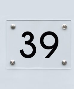 Hausnummernschild 39 - Hausnummer aus Acryl