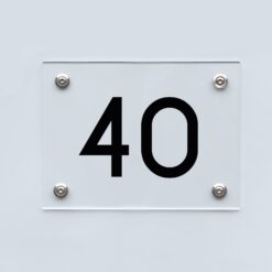 Hausnummernschild 40 - Hausnummer aus Acryl