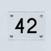 Hausnummernschild 42 - Hausnummer aus Acryl