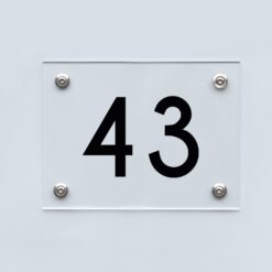 Hausnummernschild 43 - Hausnummer aus Acryl