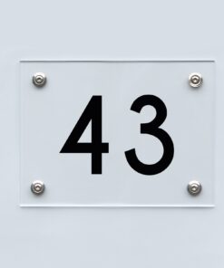 Hausnummernschild 43 - Hausnummer aus Acryl