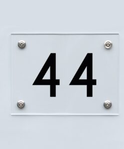 Hausnummernschild 44 - Hausnummer aus Acryl