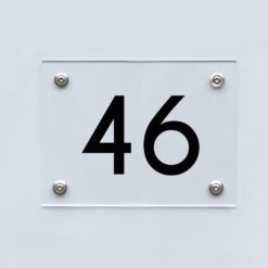 Hausnummernschild 46 - Hausnummer aus Acryl