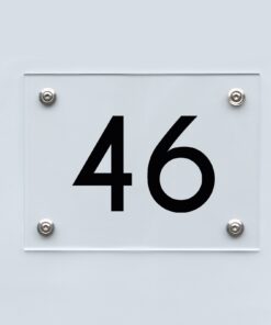 Hausnummernschild 46 - Hausnummer aus Acryl