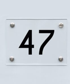 Hausnummernschild 47 - Hausnummer aus Acryl