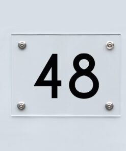 Hausnummernschild 48 - Hausnummer aus Acryl