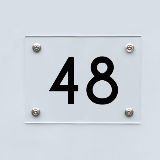 Hausnummernschild 48 - Hausnummer aus Acryl
