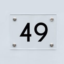 Hausnummernschild 49 - Hausnummer aus Acryl