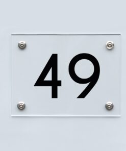 Hausnummernschild 49 - Hausnummer aus Acryl