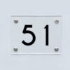 Hausnummernschild 51 - Hausnummer aus Acryl