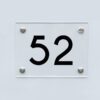 Hausnummernschild 52 - Hausnummer aus Acryl
