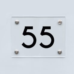 Hausnummernschild 55 - Hausnummer aus Acryl