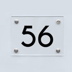 Hausnummernschild 56 - Hausnummer aus Acryl