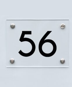 Hausnummernschild 56 - Hausnummer aus Acryl
