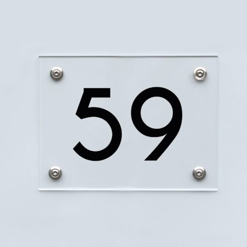 Hausnummernschild 59 - Hausnummer aus Acryl