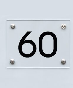 Hausnummernschild 60 - Hausnummer aus Acryl