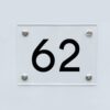 Hausnummernschild 62 - Hausnummer aus Acryl