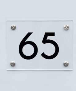 Hausnummernschild 65 - Hausnummer aus Acryl