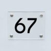 Hausnummernschild 67 - Hausnummer aus Acryl