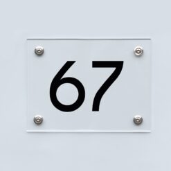 Hausnummernschild 67 - Hausnummer aus Acryl