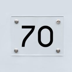 Hausnummernschild 70 - Hausnummer aus Acryl