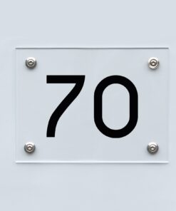 Hausnummernschild 70 - Hausnummer aus Acryl