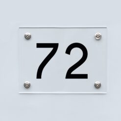 Hausnummernschild 72 - Hausnummer aus Acryl