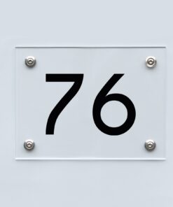 Hausnummernschild 76 - Hausnummer aus Acryl