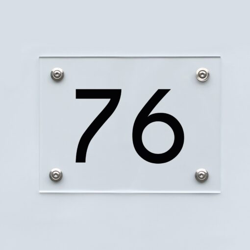 Hausnummernschild 76 - Hausnummer aus Acryl
