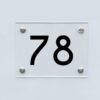 Hausnummernschild 78 - Hausnummer aus Acryl
