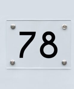 Hausnummernschild 78 - Hausnummer aus Acryl